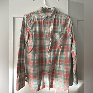 Jcrew Long Sleeve Button Down Flannel Shirt, Size 4